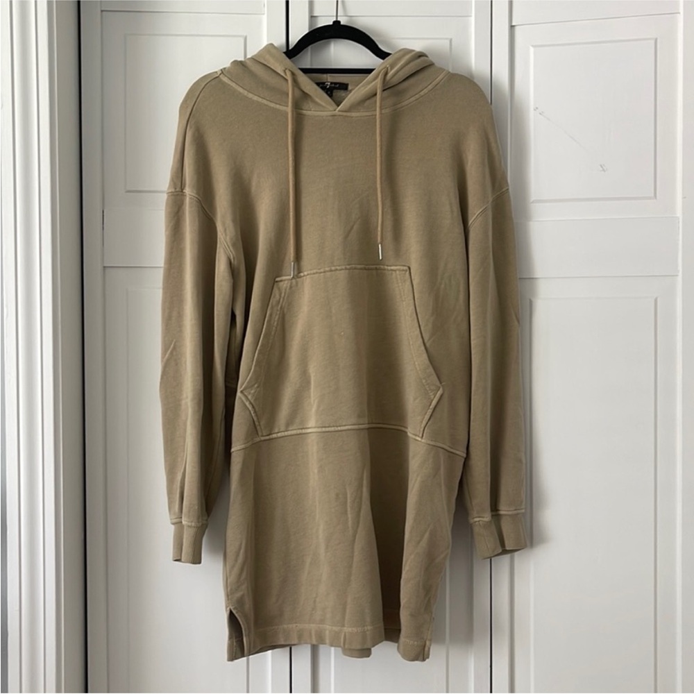 7 For All Mankind Oversized Tan Hoodie